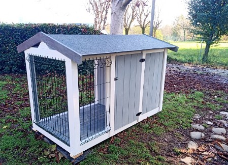 mini+box+gatto casetta cuccia per gatto colore bianco e grigio
